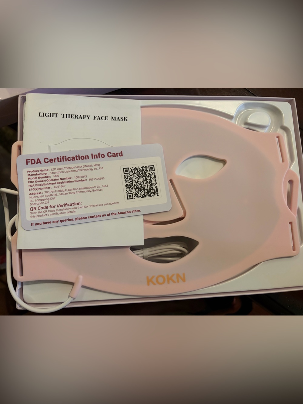 Light Therapy Face Mask for Women - Pink